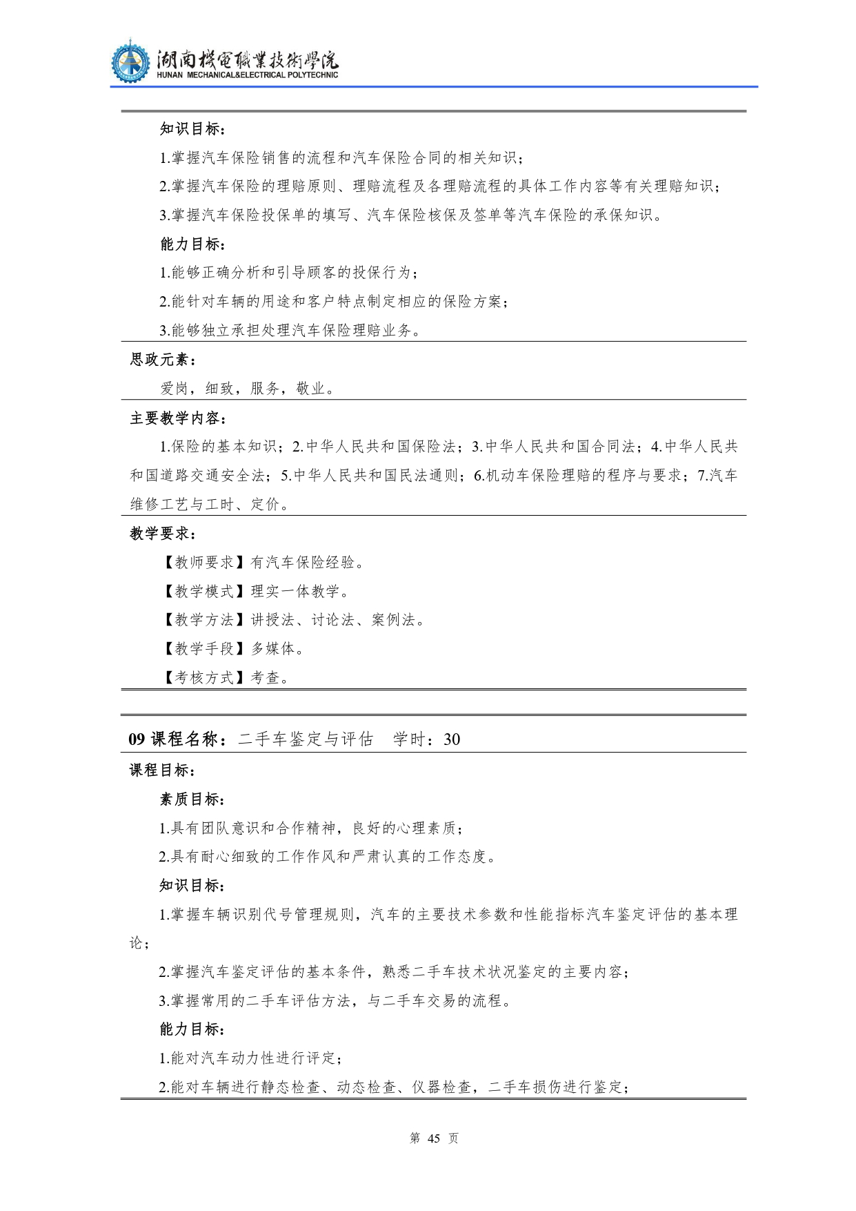 304永利集团官网入口2022级汽车检测与维修技术专业人才培养方案V10.0_page-0047.jpg